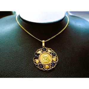 18-carat Gold Medal Of The Virgin Mary