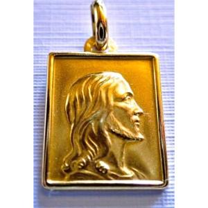 18-carat Gold Christ Medal