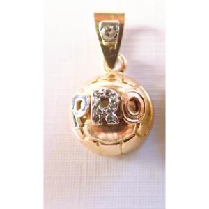 18-carat Gold Football Pendant Set With Diamonds 