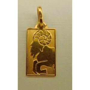 18-carat Gold Aries Astrological Medal