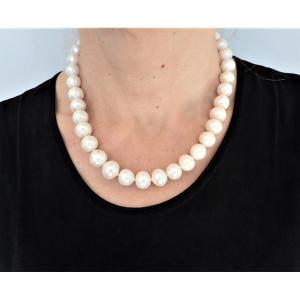 Collier perles de culture de chine fermoir argent