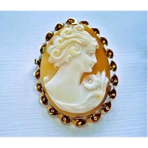 Pendentif et broche Camée or 18 carats Art Déco