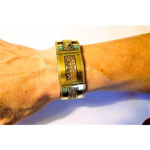 Art Deco Articulated Bracelet In 18-carat Gold