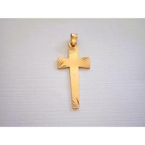 Pendentif croix or 18 carats