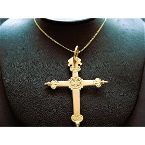 Croix jeannette de Savoie or 18 carats