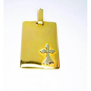 Pendentif bicolore motif Hermine de Bretagne or 18 carats