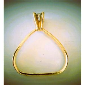 Bague solitaire diamant années 1960 or 18 carats