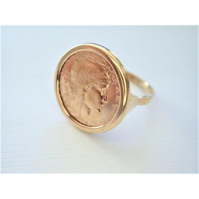 Ring Coin 20 Francs Gold Marianne