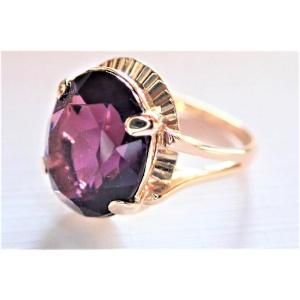 18k Gold Amethyst Ring