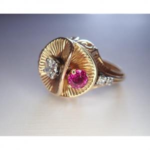 Art Deco Diamond And Ruby Ring