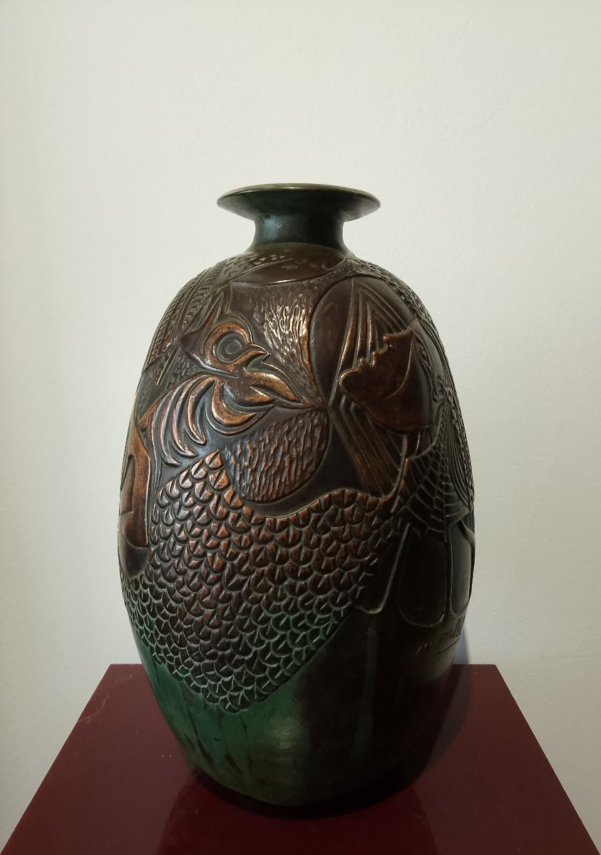 Ceramic Vase By Manuel Millet.-photo-2