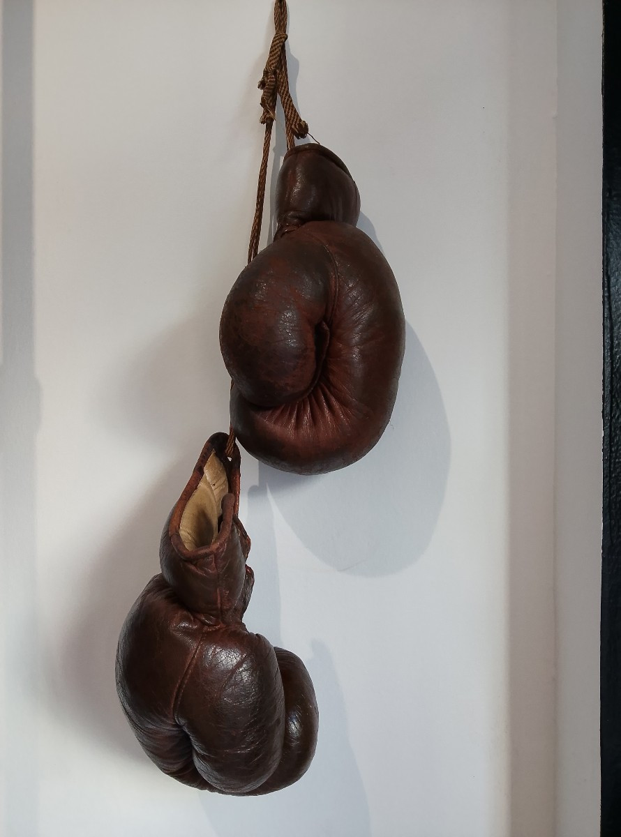 Pair Of Boxing Gloves From The Early 20th Century.-photo-4