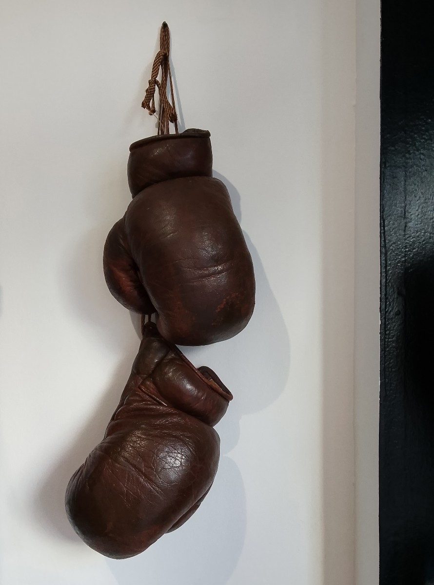 Pair Of Boxing Gloves From The Early 20th Century.