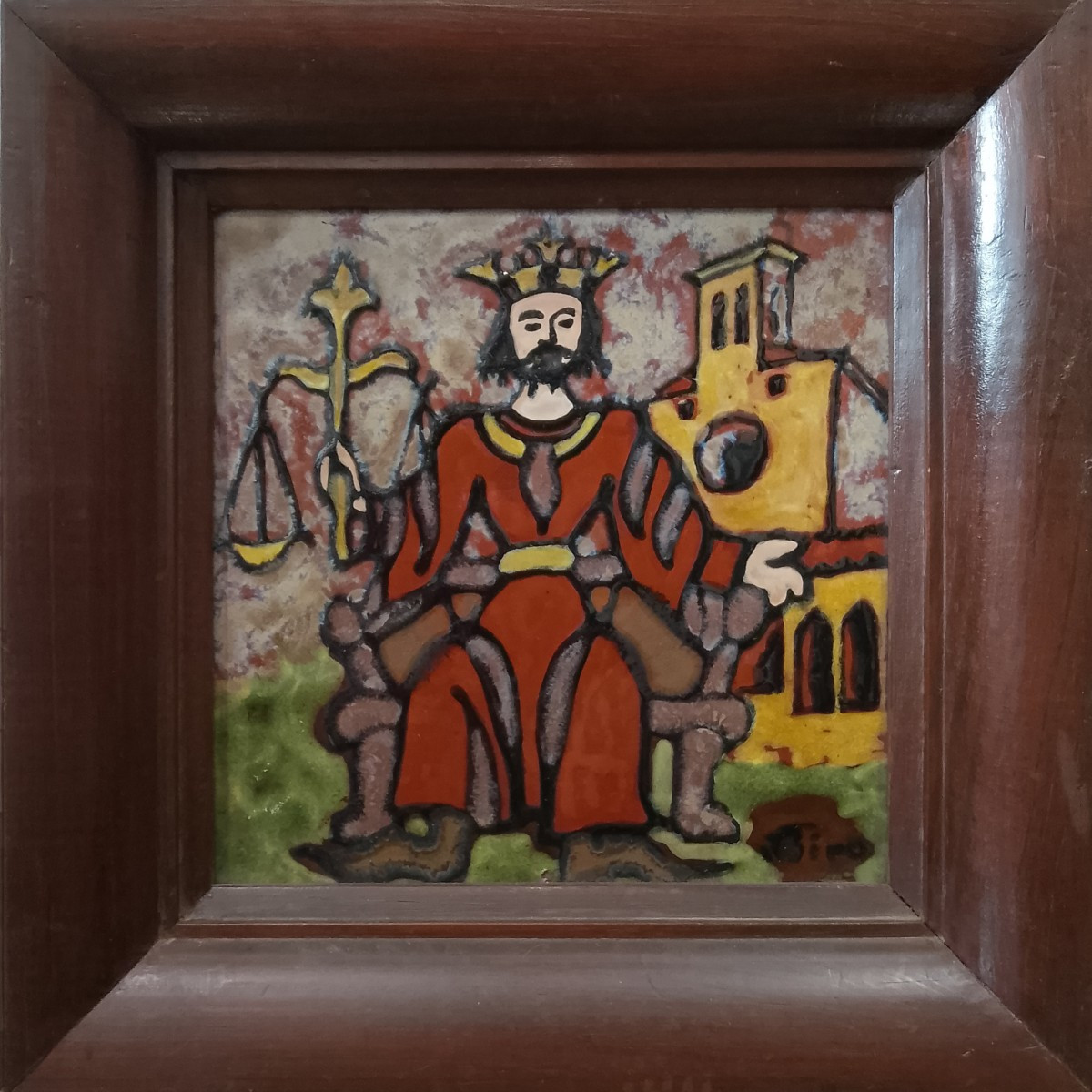 Enamelled Ceramic By François Miró. 