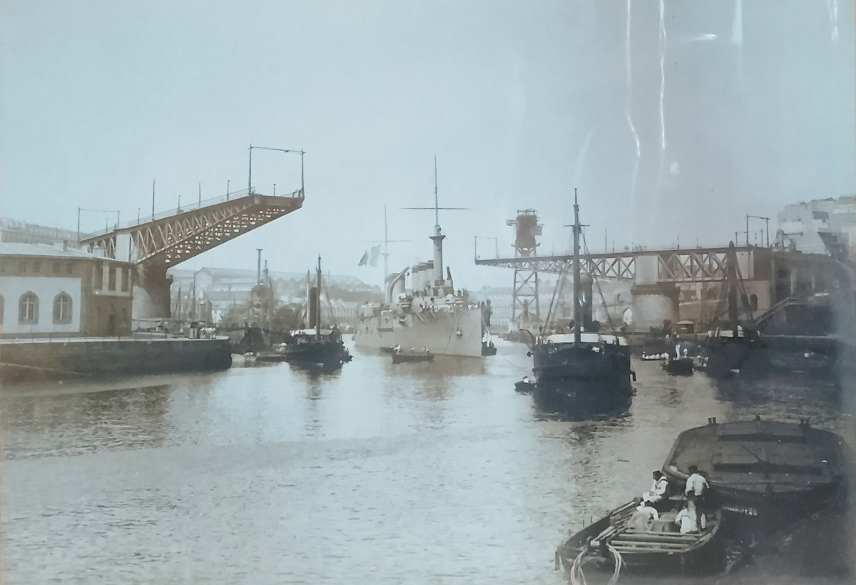 Photographie originale de l'Edgar Quinet à Brest. -photo-2