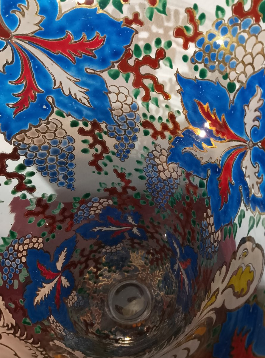 Grand vase en verre émaillé.-photo-6