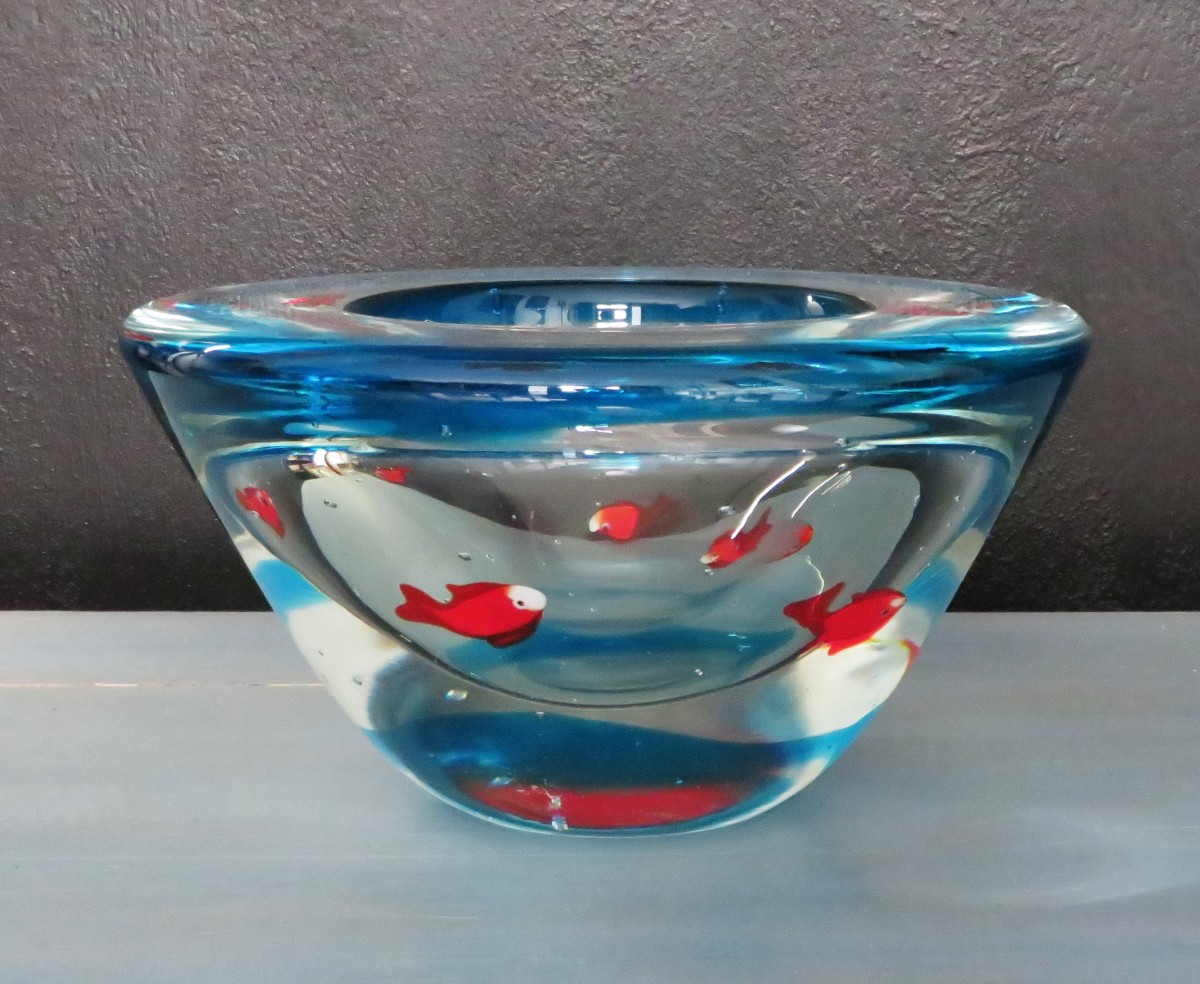 Coupe en verre de Murano.-photo-4