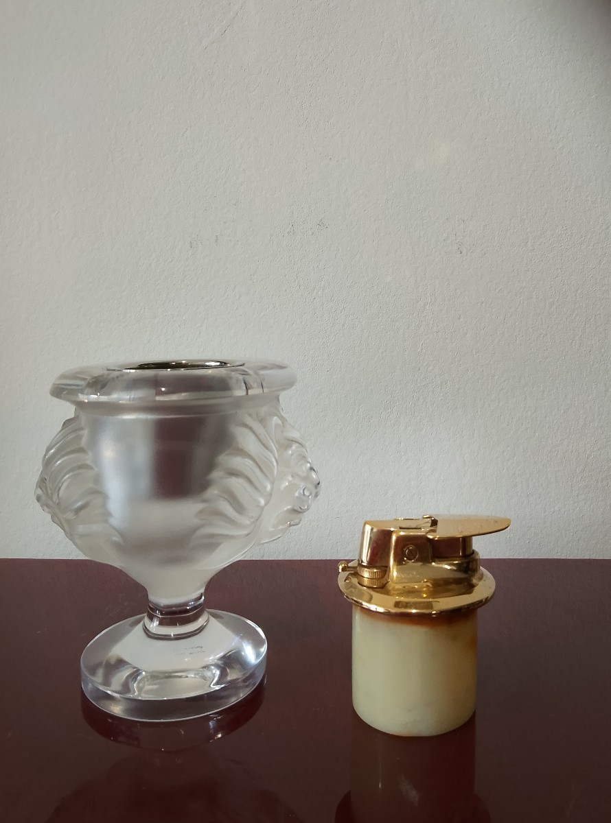 Lalique Crystal Smoking Kit. -photo-3