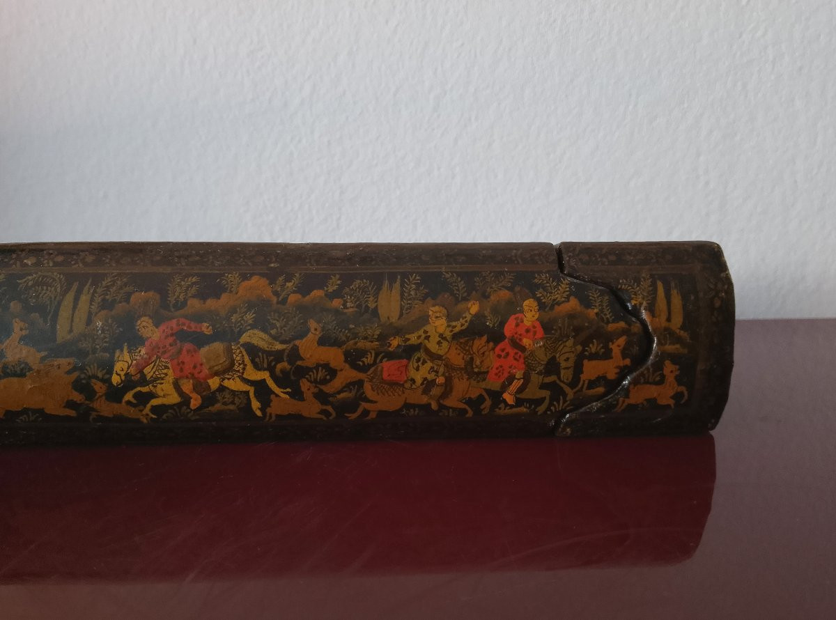 Plumier de voyage Kadjar du XIXe siècle.-photo-3