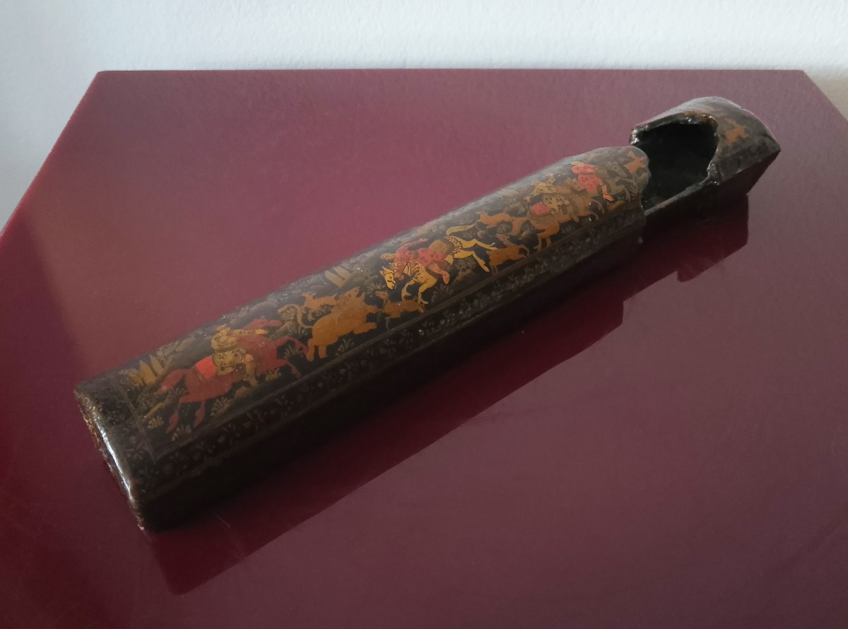 Plumier de voyage Kadjar du XIXe siècle.-photo-2