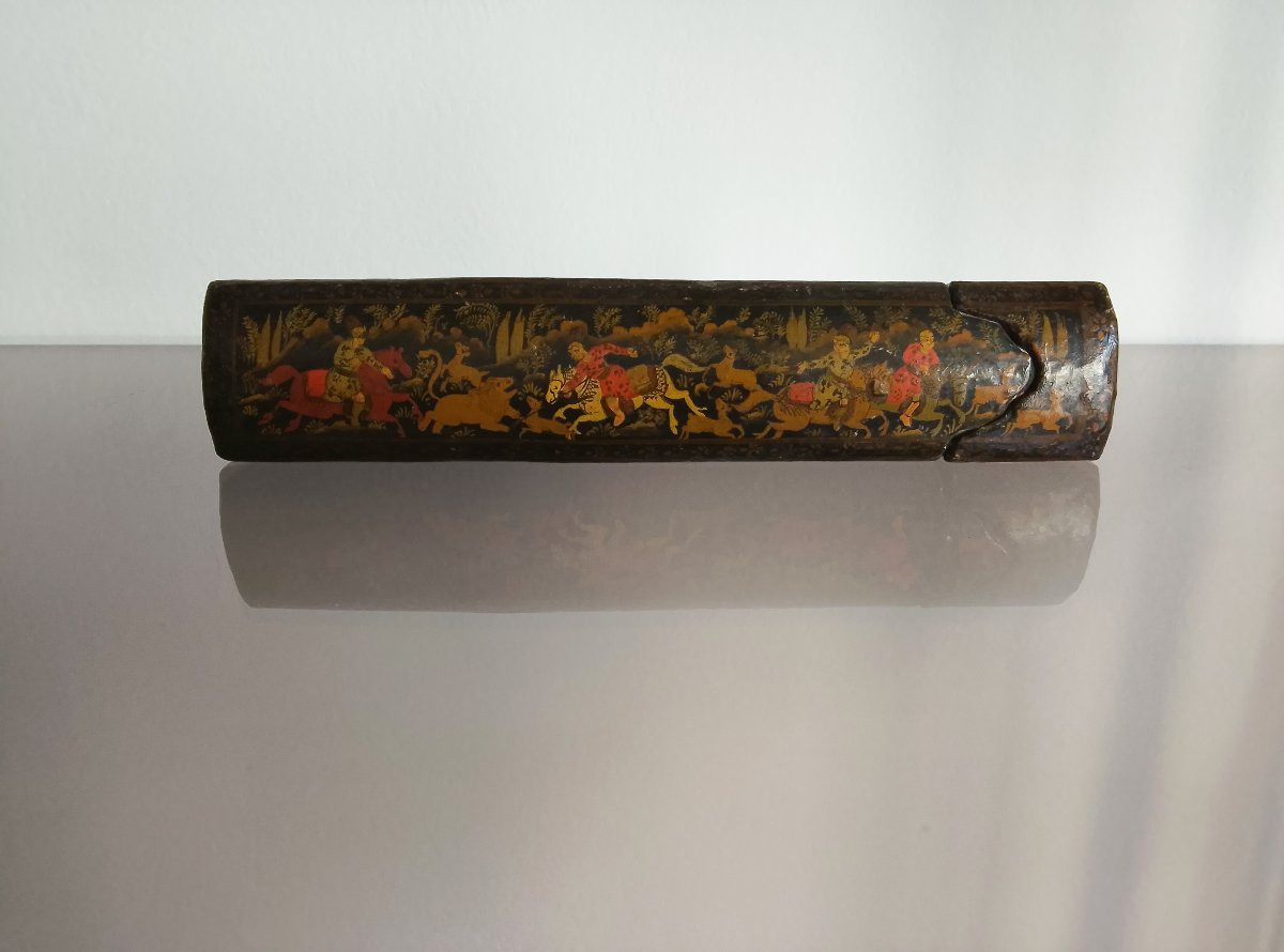 Plumier de voyage Kadjar du XIXe siècle.-photo-3