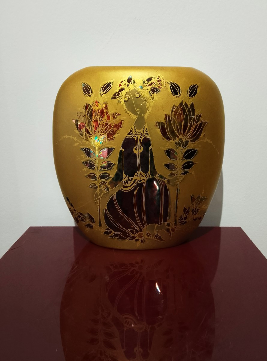 Porcelain Vase By Björn Wiinblad (1918 - 2006).