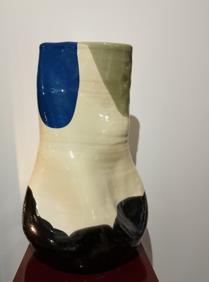 Important vase en céramique.-photo-2