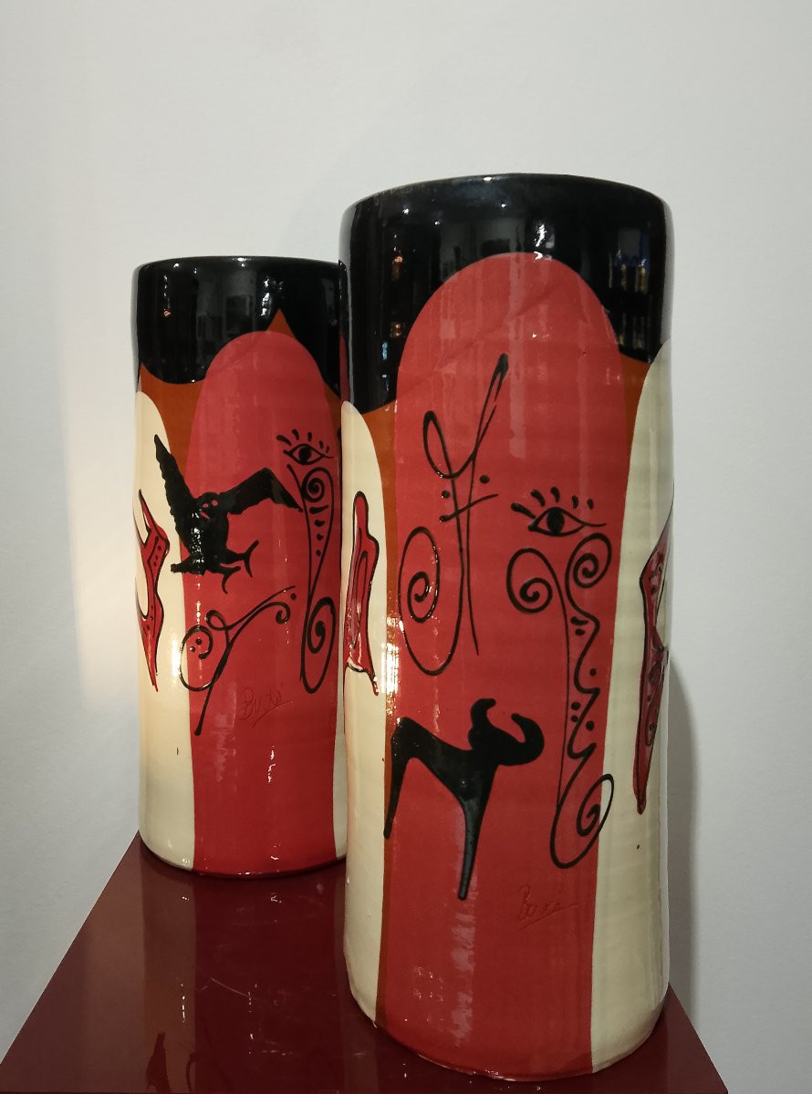 Pair Of Roller-type Vases.-photo-2