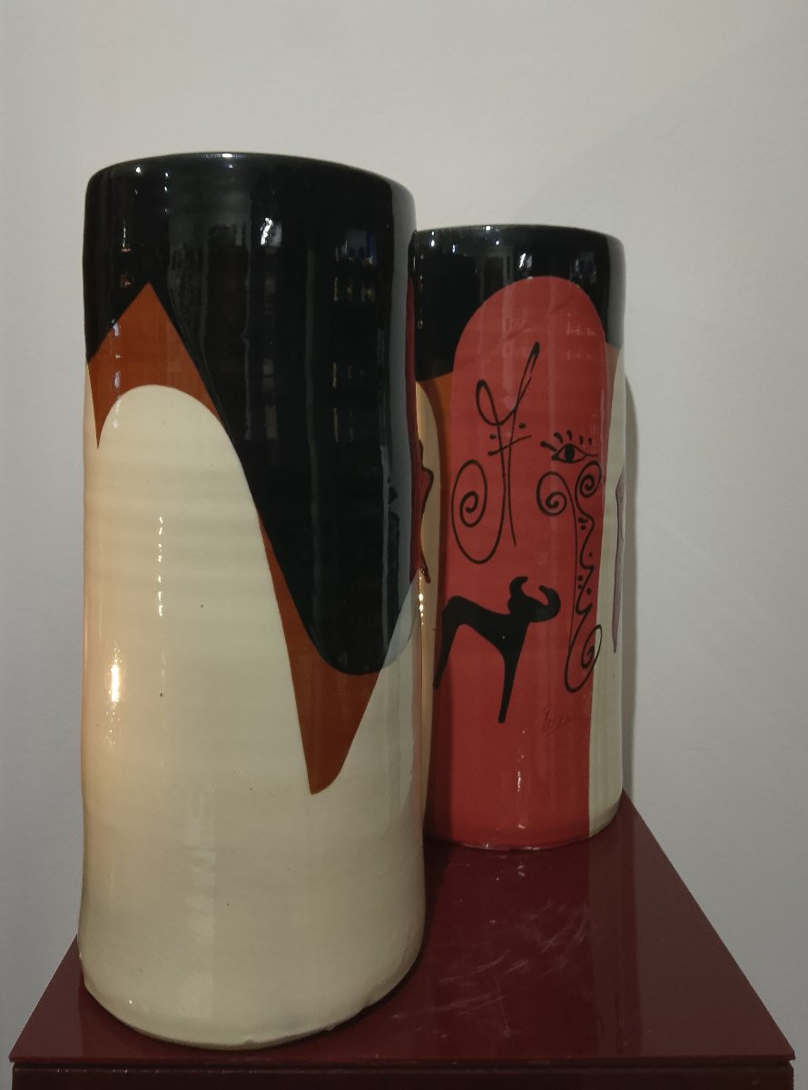 Pair Of Roller-type Vases.-photo-4
