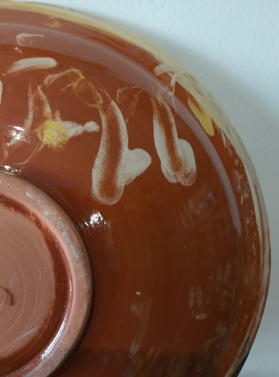 Grand plat rond en céramique.-photo-2