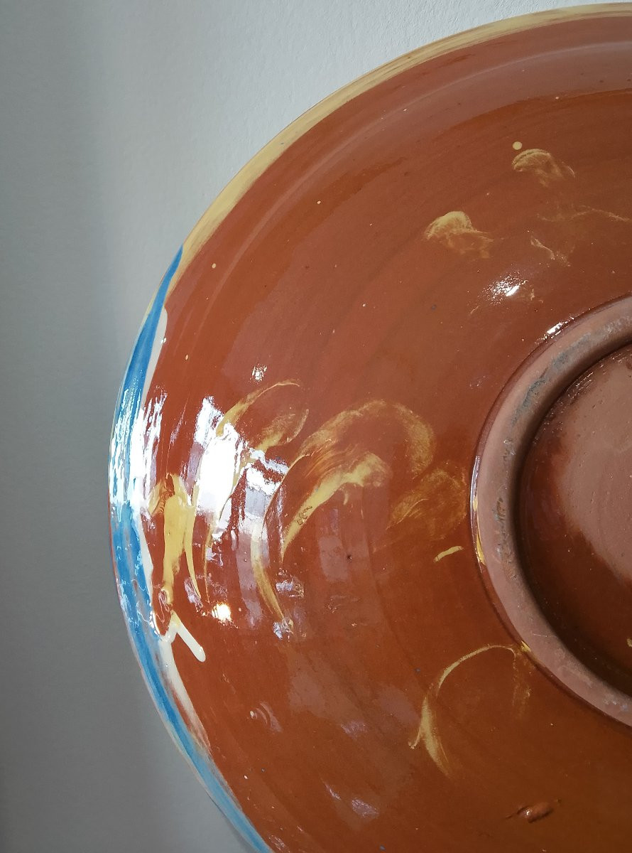 Grand plat rond en céramique.-photo-3