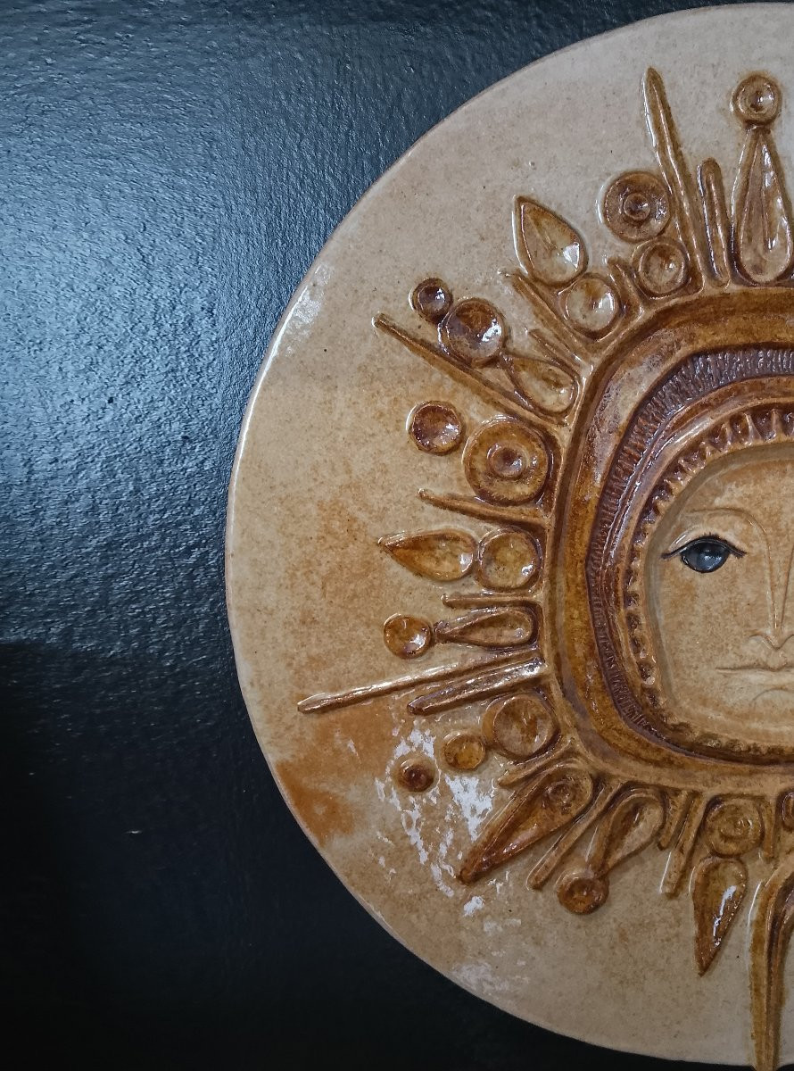 Ceramic Wall Sconce By Claude Cabanat. -photo-2