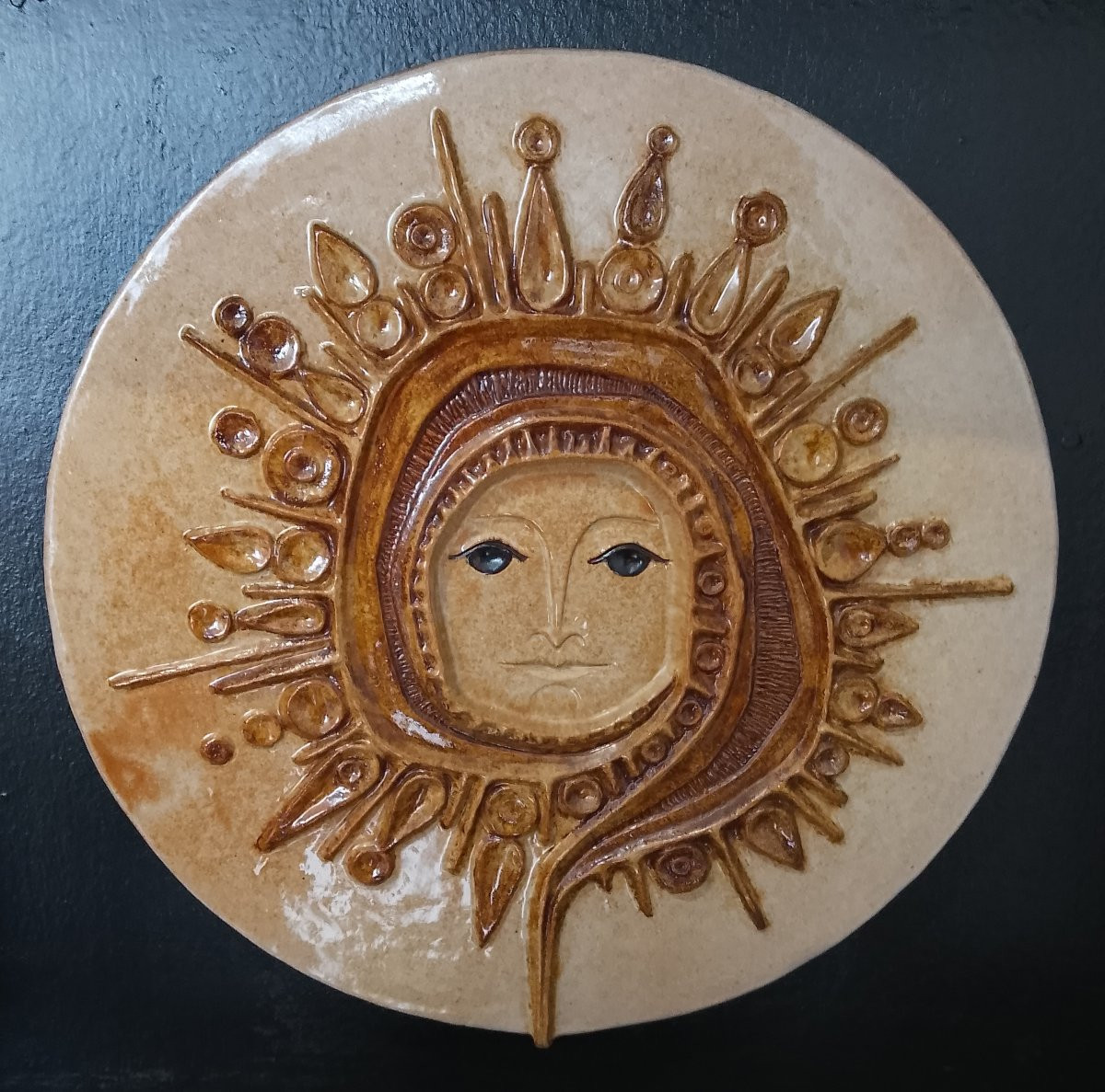 Ceramic Wall Sconce By Claude Cabanat. -photo-1