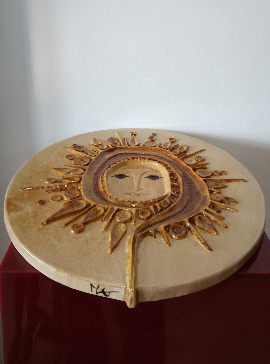 Ceramic Wall Sconce By Claude Cabanat. -photo-2