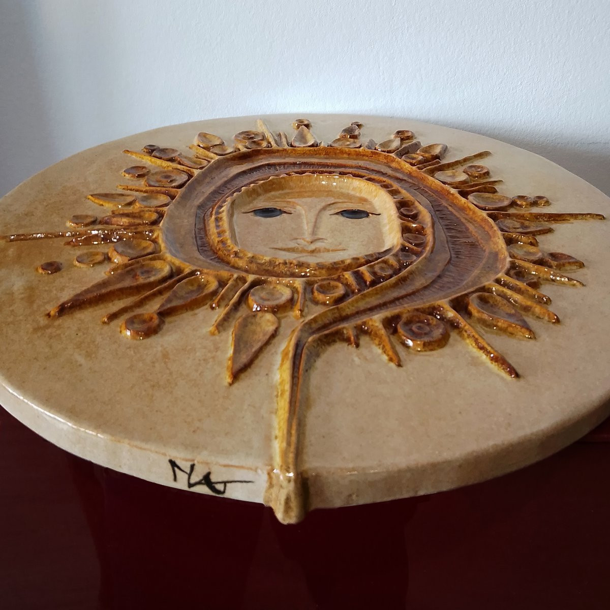 Ceramic Wall Sconce By Claude Cabanat. -photo-3