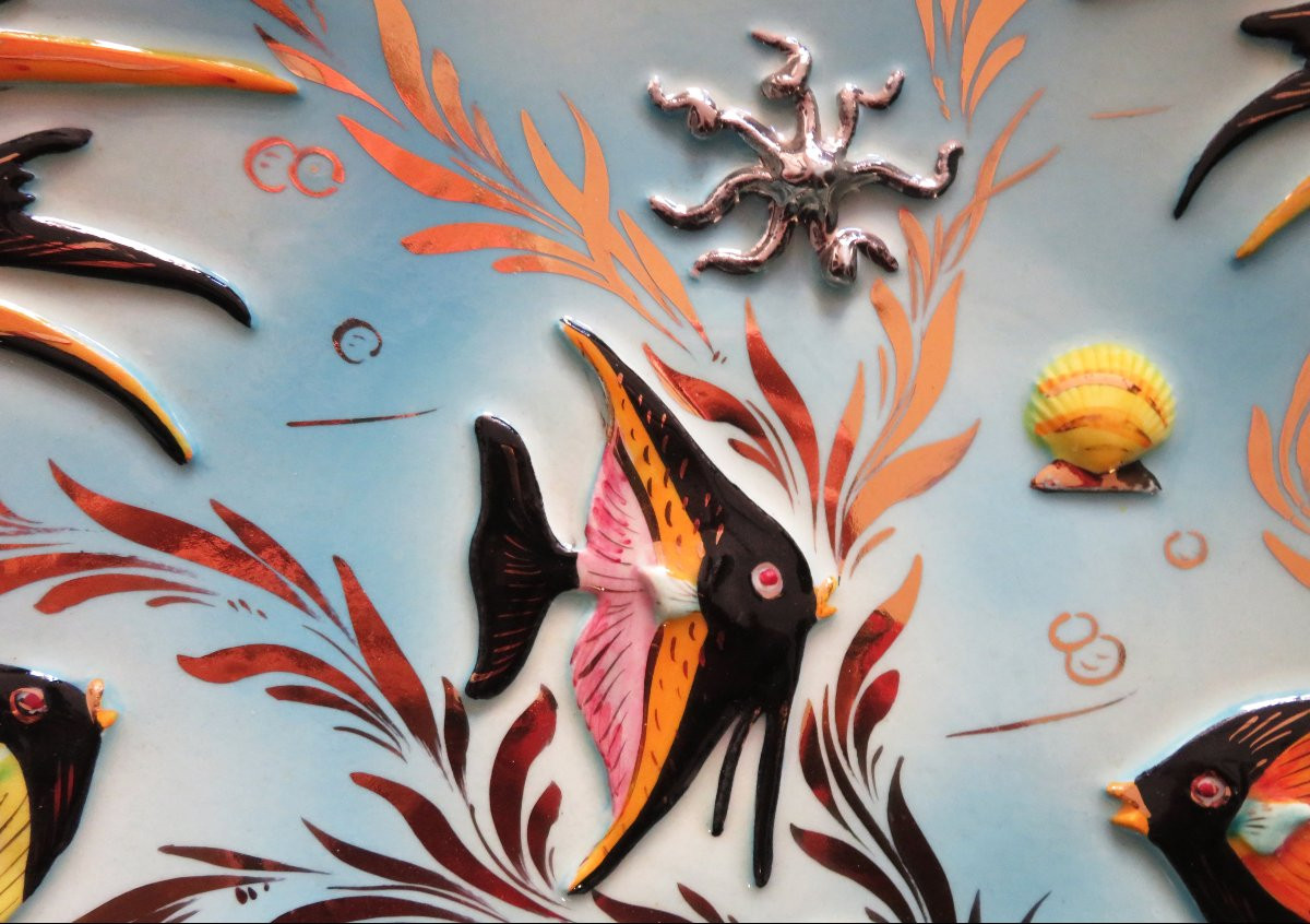 Grand plat en faïence de Monaco.-photo-5