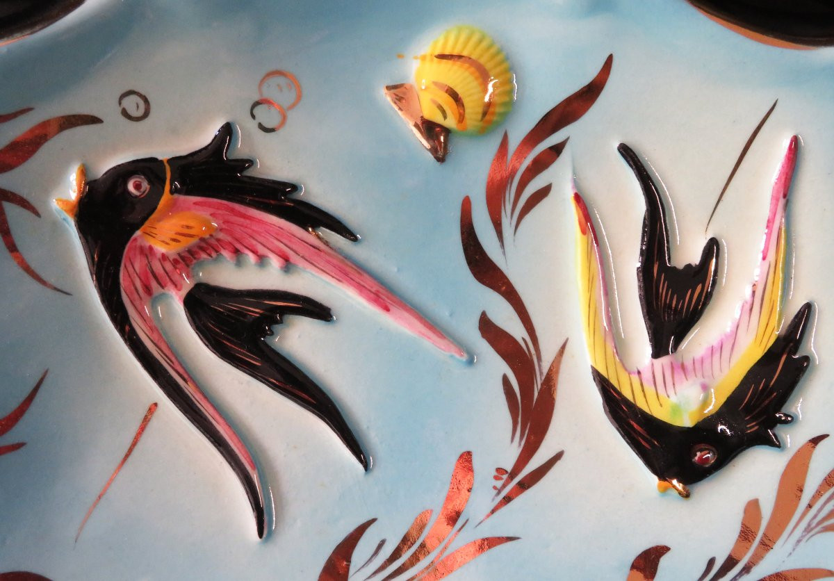 Grand plat en faïence de Monaco.-photo-6