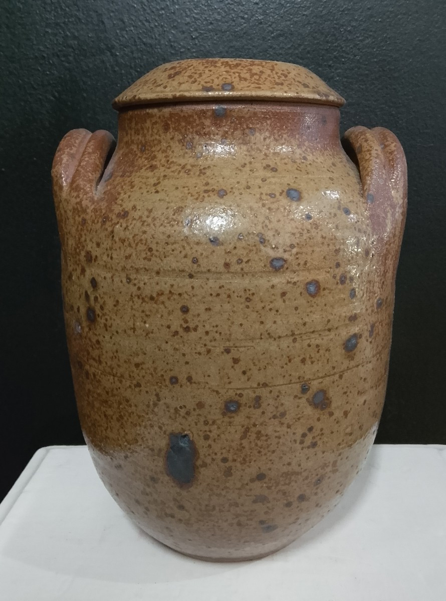 Glazed Stoneware Vinegar Pot By Guy Baudat.-photo-6