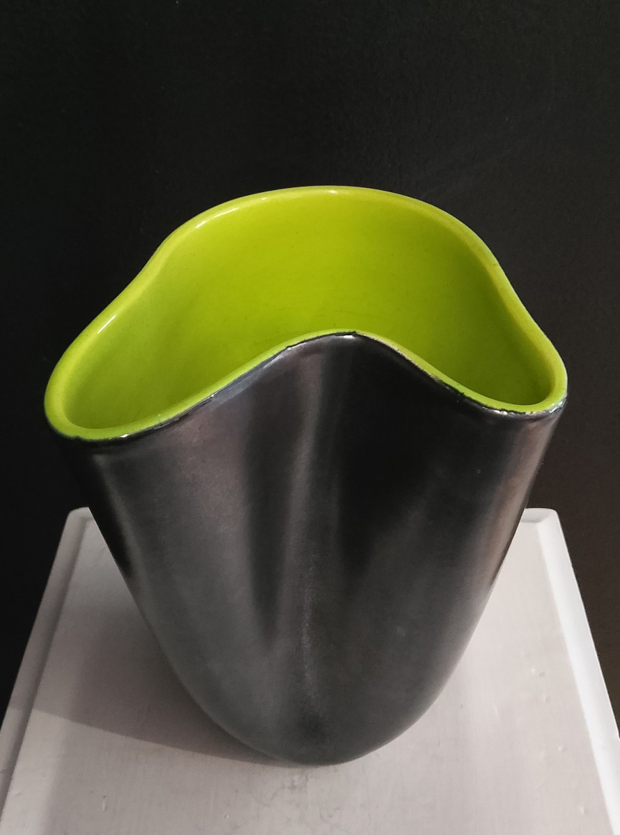 Vase en céramique de Fernand Elchinger ( 1911 - 1975 ). -photo-2