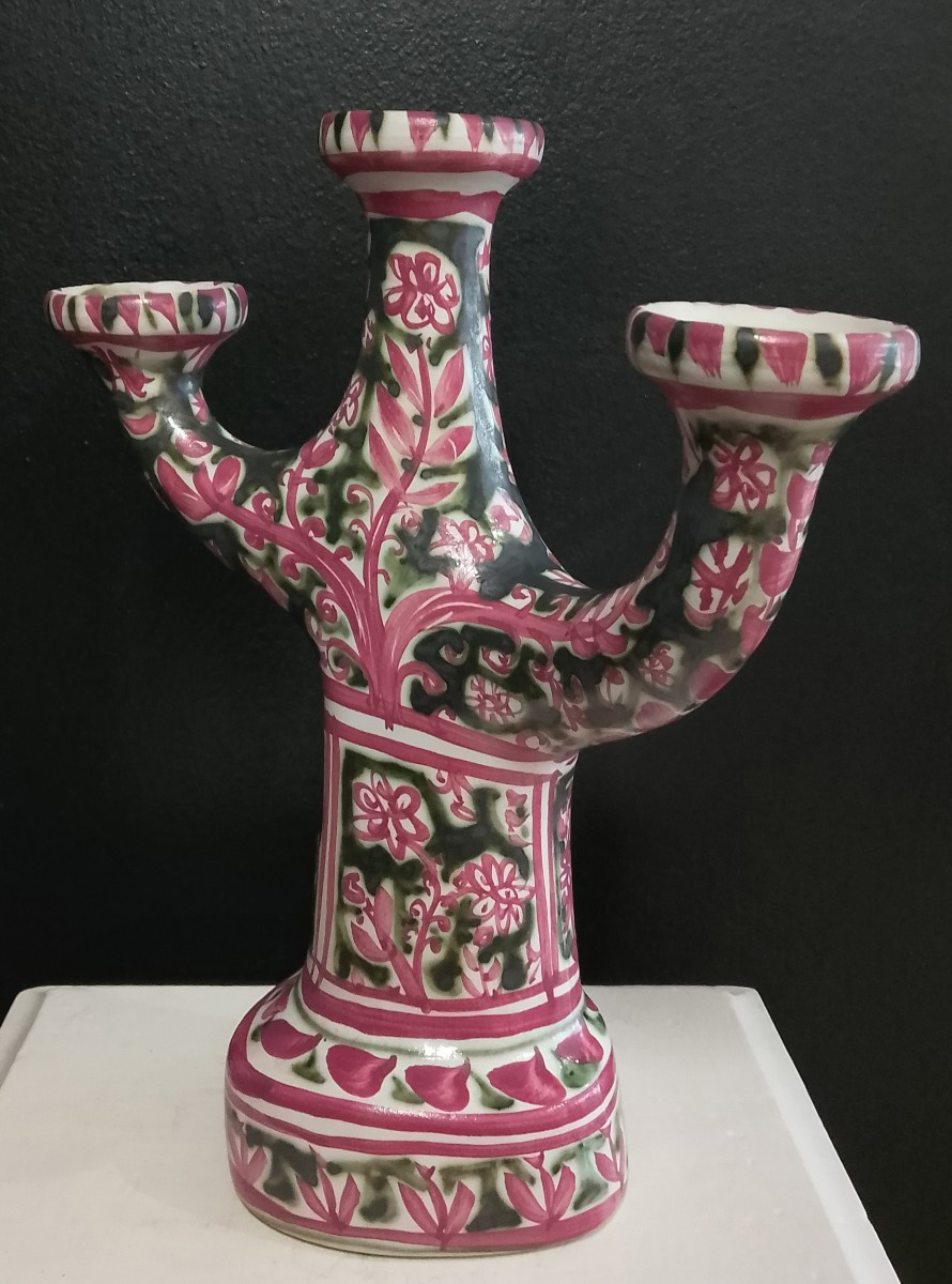 Bougeoir en céramique de Paul Yvain pour Kéraluc.-photo-3