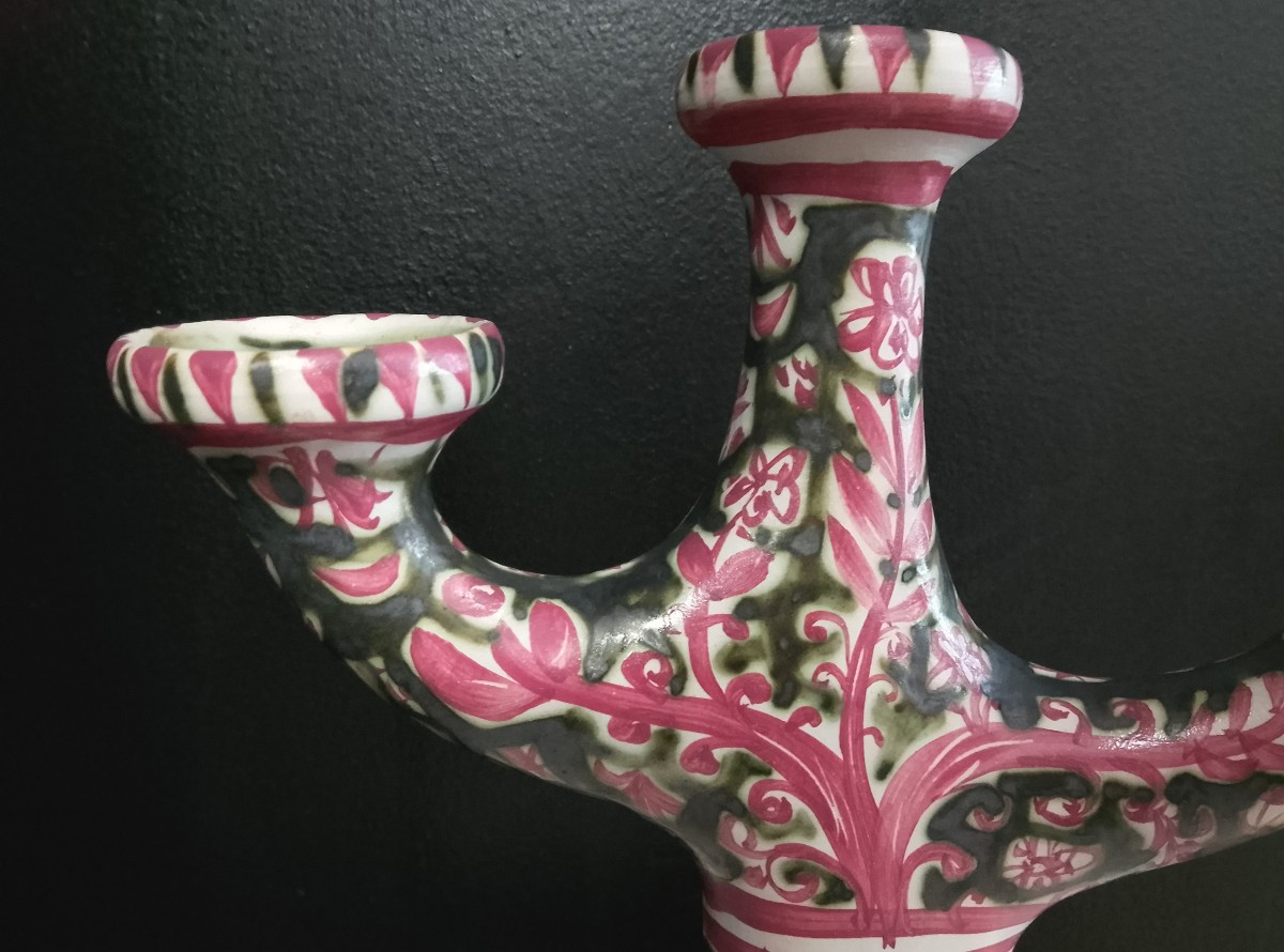 Bougeoir en céramique de Paul Yvain pour Kéraluc.-photo-3