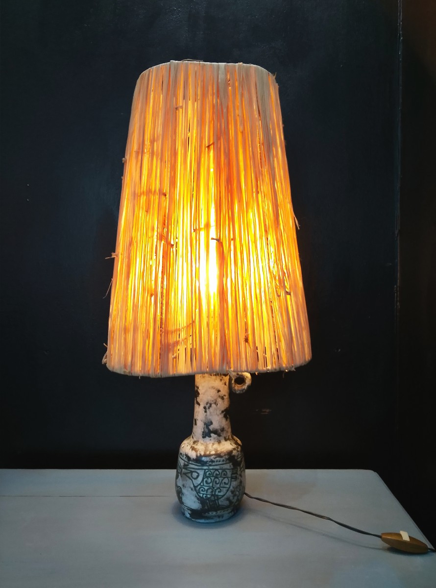 Ceramic Lamp By Jacques Blin (1920-1995).