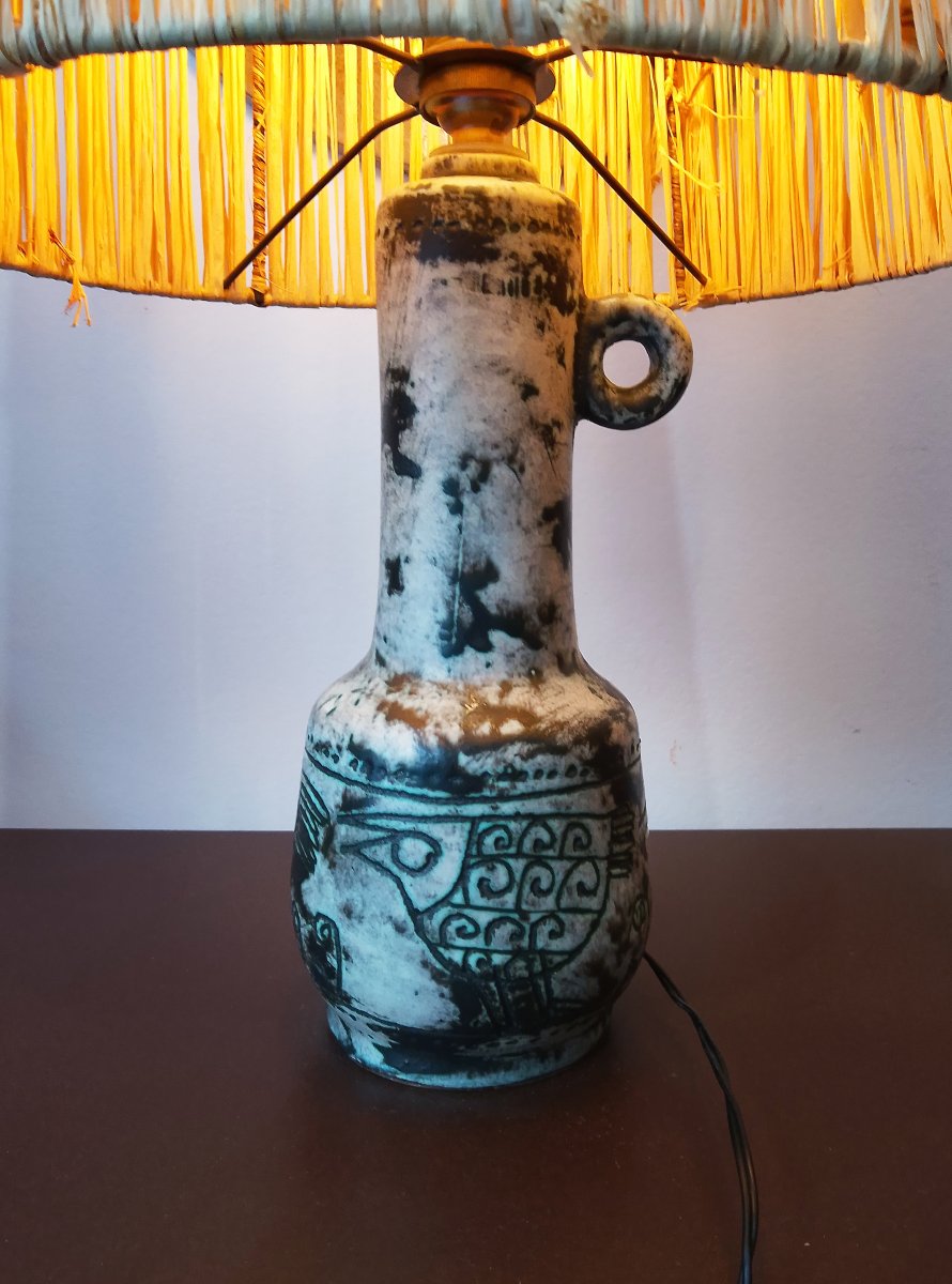 Lampe en céramique de Jacques Blin (1920-1995).
