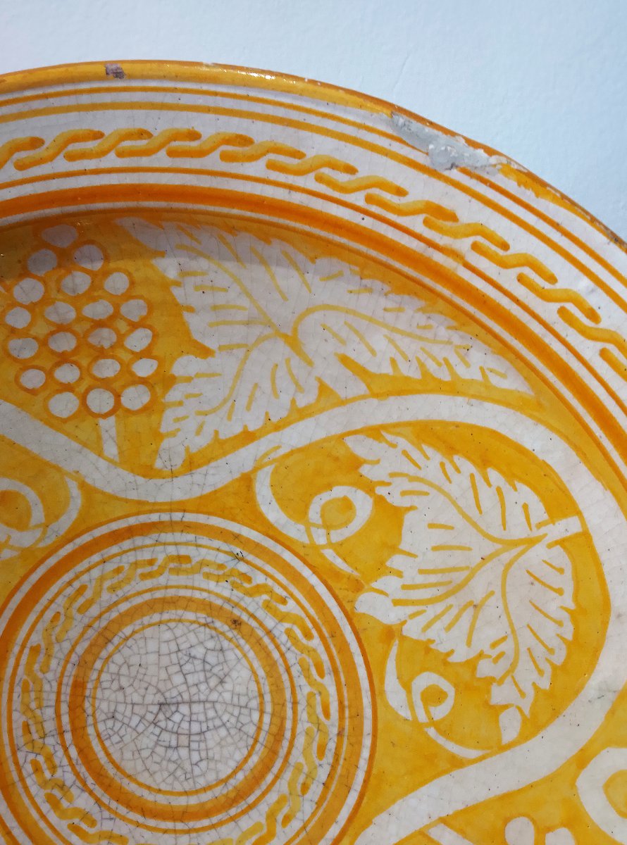 Large Ceramic Dish From The Serghini Pottery In Safi (morocco).-photo-1