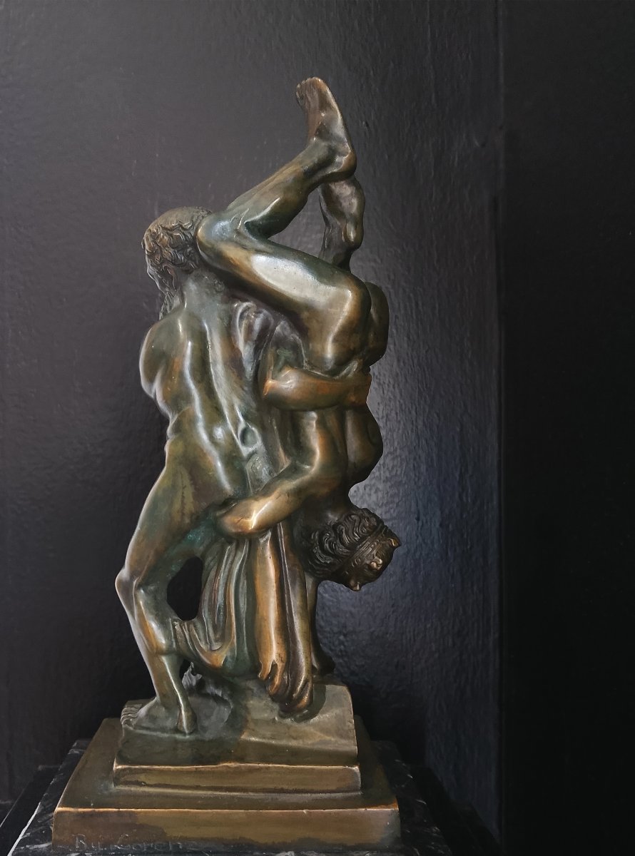 “ Hercule et Diomède ”. Epreuve en bronze de Lorenz.-photo-1