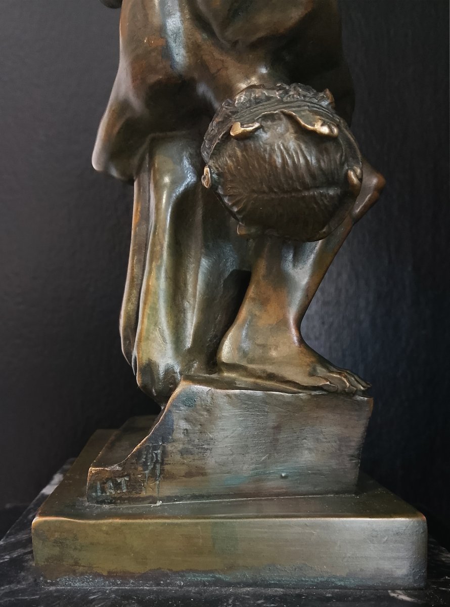 “ Hercule et Diomède ”. Epreuve en bronze de Lorenz.-photo-5