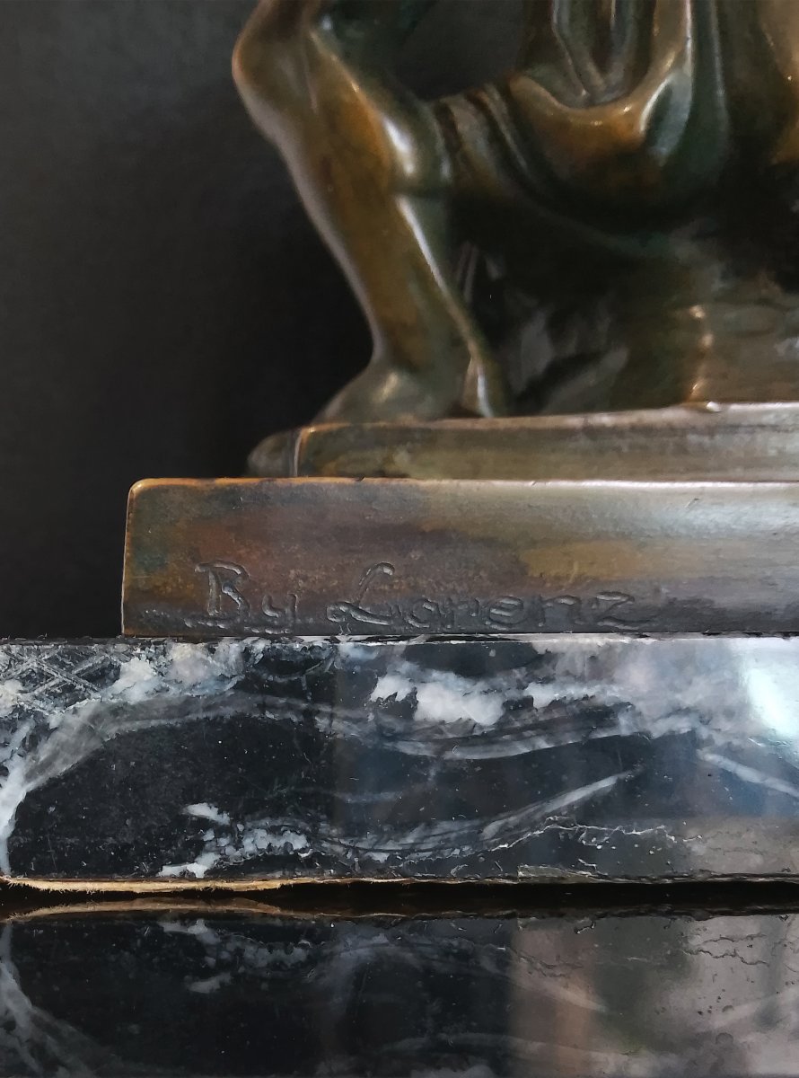 “ Hercule et Diomède ”. Epreuve en bronze de Lorenz.-photo-6