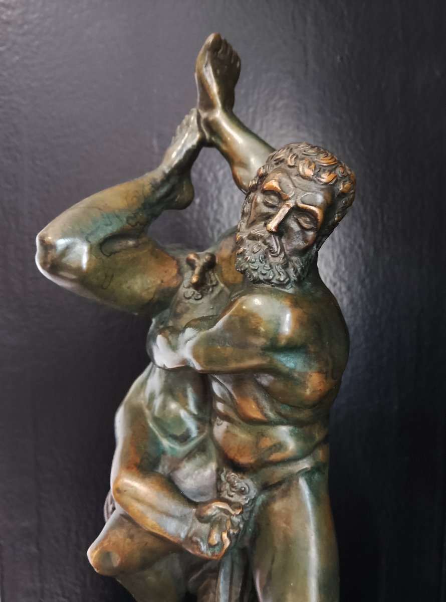 “ Hercule et Diomède ”. Epreuve en bronze de Lorenz.-photo-7