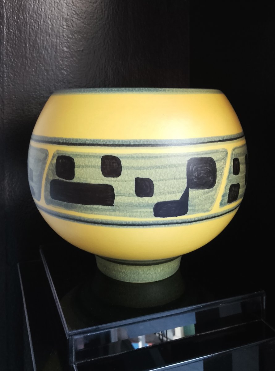 Vase en céramique de Fernand Elchinger et Robert de Montgolfier