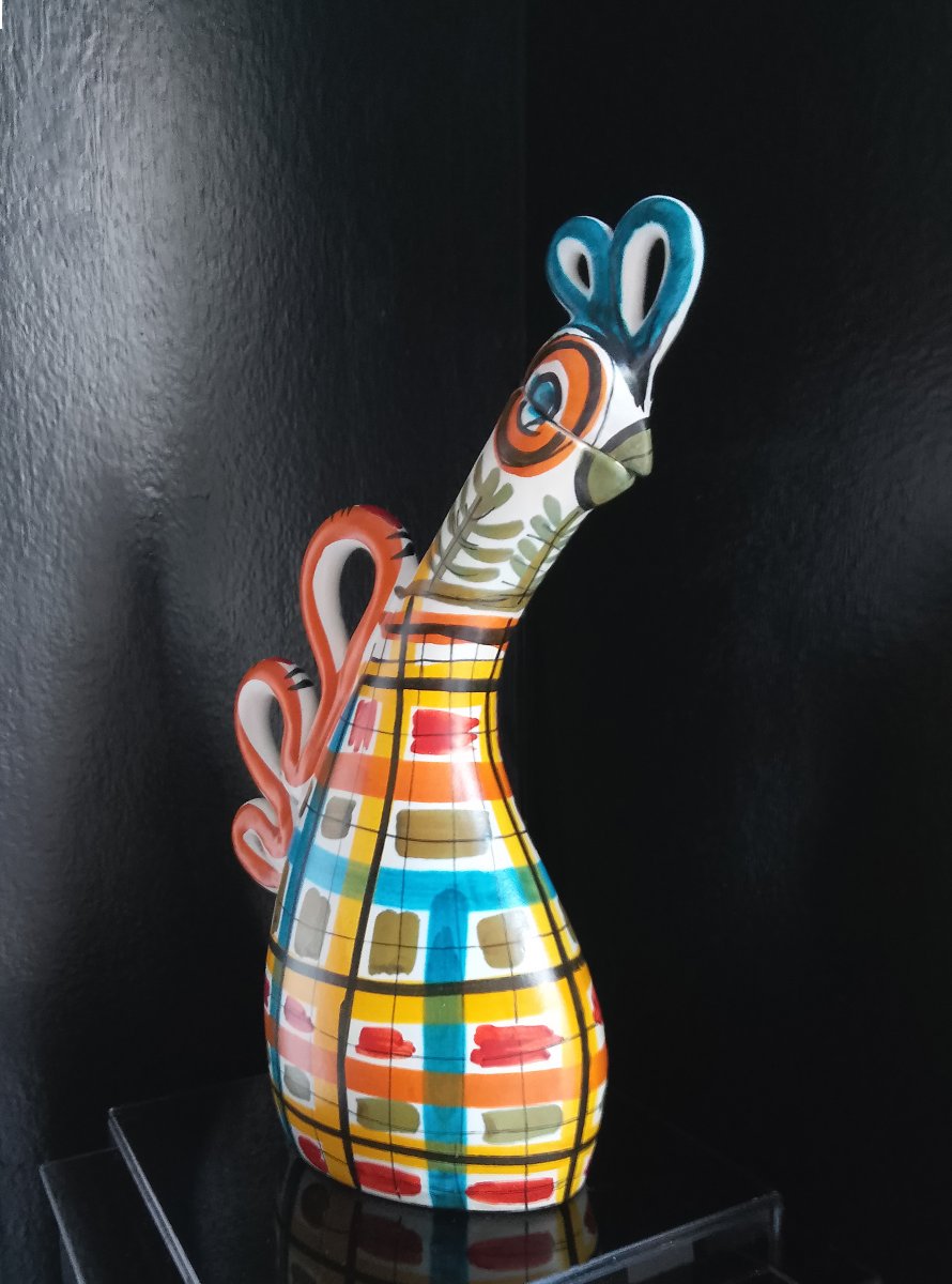 A Zoomorphic Bottle Attributed To Pierre Toulhoat, With A Design By Georges Allier. -photo-2